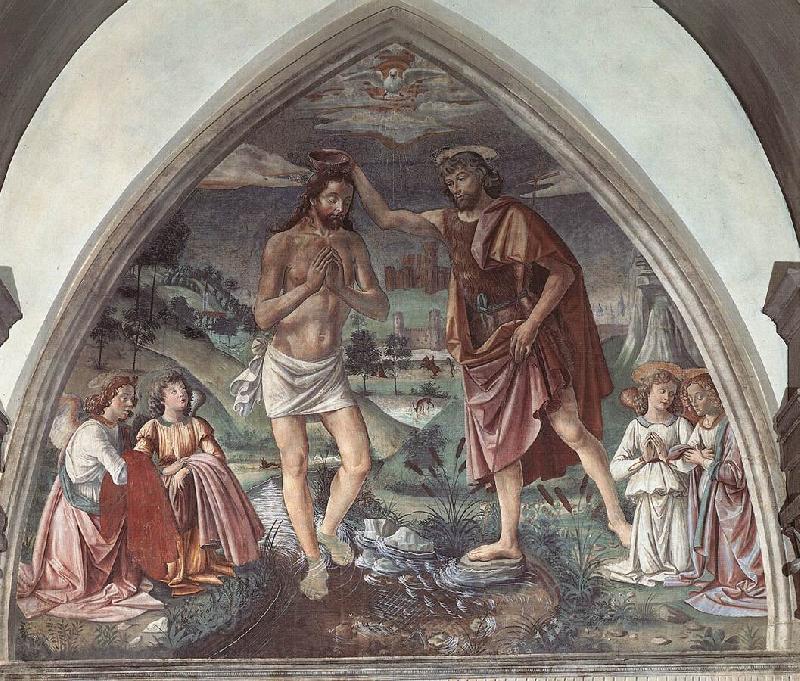 GHIRLANDAIO, Domenico Baptism of Christ dfg Spain oil painting art